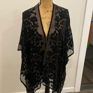 Cute sheer black lace poncho from Lucky 🍀 Jeans